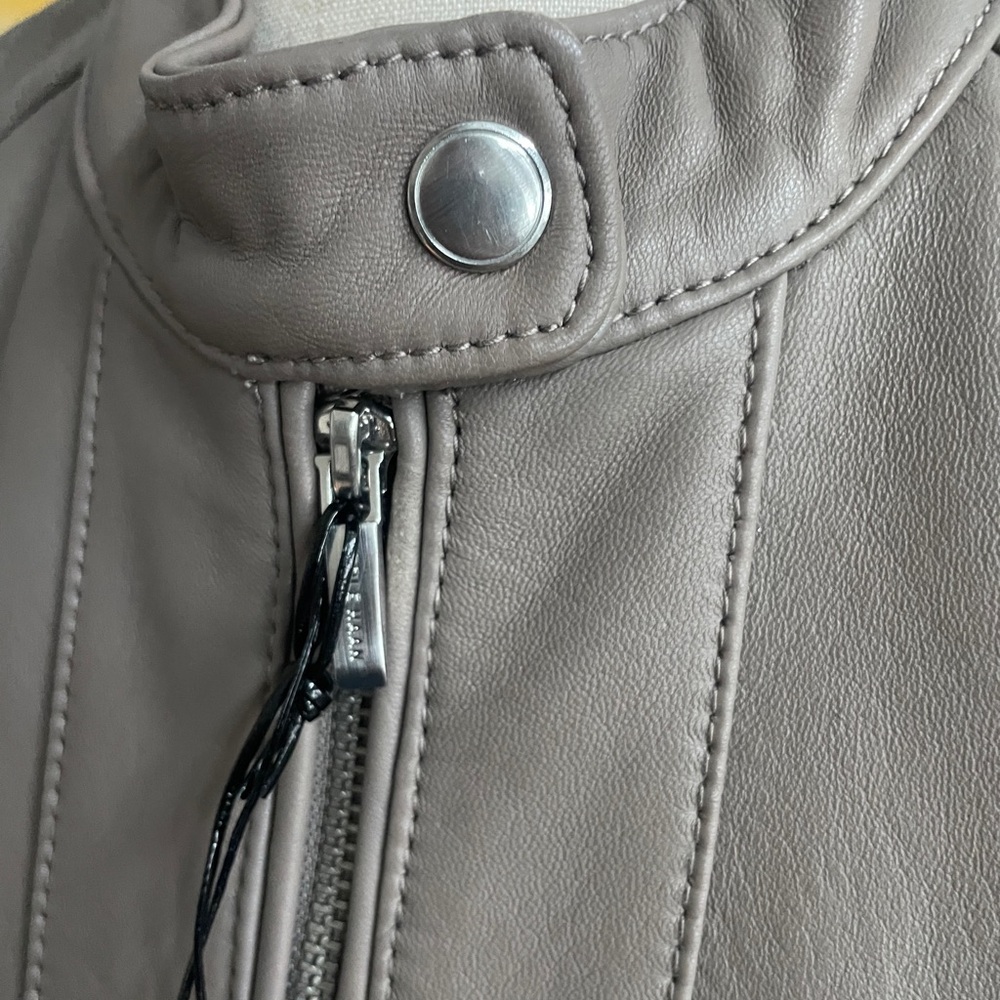 Cole Haan Leather Moto Jacket NWT - Picture 6 of 11